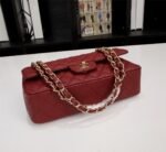 Chanel Classic Double Flap Bag Dark Red Caviar Golden Hardware - Bag - Image 4