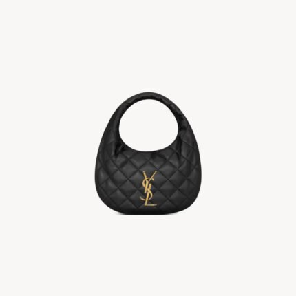 Saint Laurent YSL ICARINO in quilted nappa Hobo Bag - Black