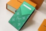 [TOP]Louis Vuitton Taigarama Green Coin & Business Card Holder Men's Wallet - Image 10
