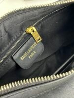 Saint Laurent YSL Vintage Bowling Bag - Black Leather Bag - Image 5
