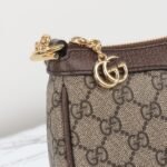 Gucci Ophidia Collection Small Handbag with Extra Strap - Beige And Dark Brown Bag - Image 10