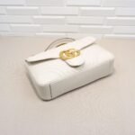 Gucci GG Marmont Small Shoulder Bag in white leather - Bag - Image 4