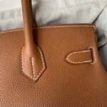 Hermes JPG Shoulder Birkin Togo handbag in Brown with Gold hardware - Image 10