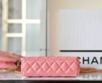 CHANEL Shiny Aged Calfskin Quilted Nano Kelly Shopper Pink - Bag - Image 3