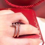 Cartier Juste un Clou Ring, Double, Half-Paved - Image 5