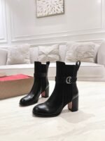 [TOP] Christian Louboutin CL Chelsea Booty 70 mm Low boots Black leather - Shoes - Image 5