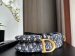 [TOP]Dior SADDLE Bag Blue Dior Oblique Embroidered Velvet - Bag - Image 11