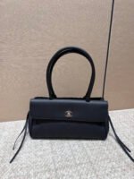 Chanel Gold-Tone Small Tote Bag - Black - Image 2
