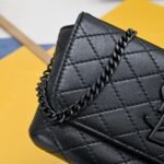 SAINT LAURENT BLACK GABY CHAIN PHONE HOLDER IN QUILTED Calfskin-BLACK HARDWARE - Bag - Image 7