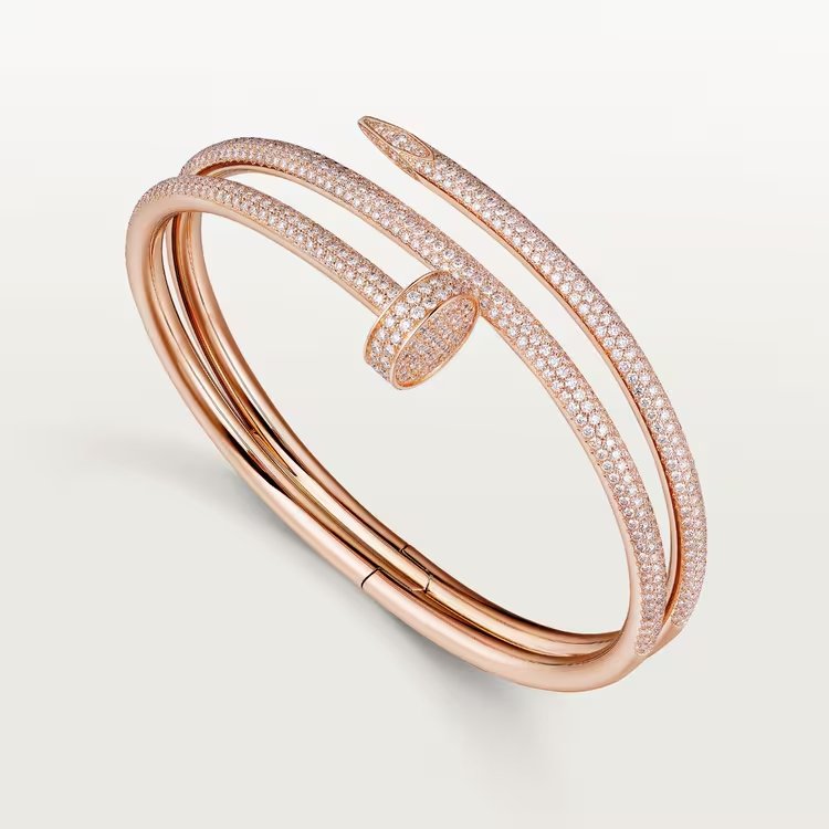 798468E6-34F4-1CE6-1FF8-D0BBB21E4BB2 Cartier Juste un Clou bracelet, double, half-paved - Image 1