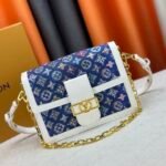 Louis Vuitton Dauphine Shoulder Bag  - Monogram Jacquard Denim, Mini Size