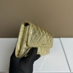 Chanel Counterfeit Caviar Leather Wallet-Golden Fish Seed Pattern Wallet - Image 4