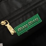 Miu Miu Arcadie matelassé nappa leather bag green - Image 9