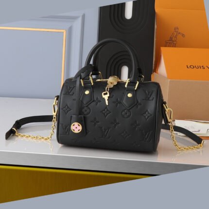 LV Nano Speedy Monogram Empreinte Leather-Black - Bag