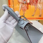 Hermes Kelly Haze Blue Silver Hardware - Bag - Image 9