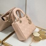 Dior Small Lady Dior Bag Powder Patent Cannage Calfskin Golden Hardware - Bag - Image 2