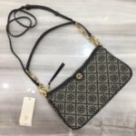Tory Burch Navy Blue Monogram Jacquard Studio Shoulder Bag - Image 7