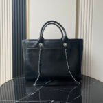 [TOP]Chanel Shopping Tote Bag Mixed Fibres, Calfskin & Silver-Tone Metal-Black - Bag - Image 5