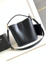 Celine Louise Medium Smooth Cowhide Handbag - Black Bag - Image 3