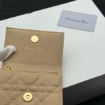 Dior Caro Montaigne Glycine Wallet-Apricot Leather Wallet - Image 8