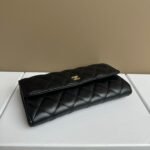 Chanel Counterfeit Caviar Leather Wallet-Black Gold Wallet - Image 5