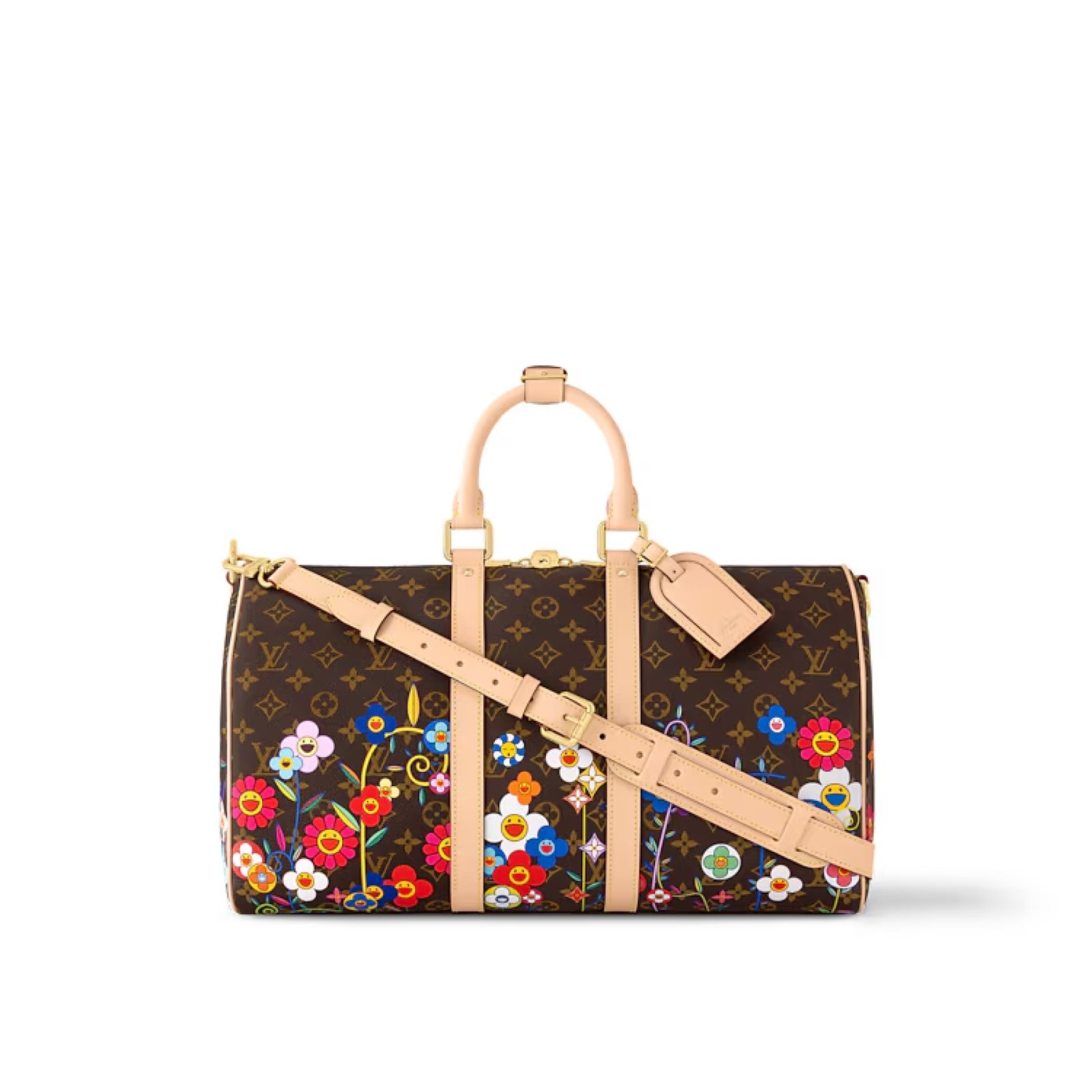 7f9ca866f7e9297b31dd9eeedd0fdd29 Louis Vuitton x Murakami LV x TM Keepall Bandoulière 45 Monogram Canvas Leather - Image 1