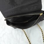 Prada Tessuto Impuntu Quilted Flap Shoulder Black Bag - Image 15