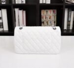 Chanel Classic Double Flap Bag White Silver Hardware - Bag - Image 4