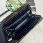 Chanel Caviar Chevron Quilted Wallet -Plain Gold Wallet - Image 8