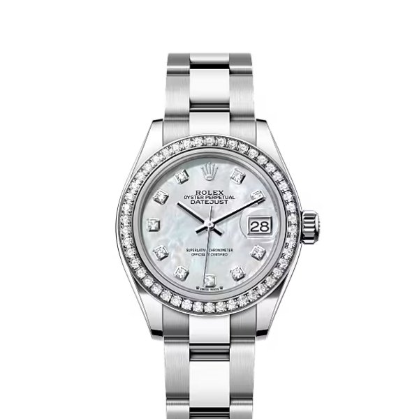 82D9D523-5A64-EF53-DE03-09108EFDCBCA Rolex Datejust Rolex watch, Oystersteel, White Gold, Diamonds, Classic Size - Image 1