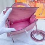 Hermes Kelly Haze Light Pink Silver Hardware - Bag - Image 6