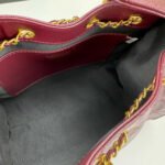 CHANEL 25 Small Handbag Grained Calfskin & Gold-Tone Metal Burgundy -Bag - Image 8