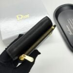 Dior Saddle Lotus Wallet Goatskin - Black - Image 5