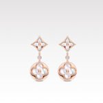 Louis Vuitton LV Color Blossom Long Earrings, Pink Gold, White Mother-Of-Pearl And Diamonds - Earrings