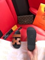 Hermes Chypre Sandal Leather Sandals Slippers - Shoes - Image 7