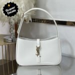 SAINT LAURENT YSL Croc-Embossed Le 5 à 7 Hobo Bag