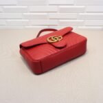 Gucci GG Marmont Small Shoulder Bag in red leather - Bag - Image 4