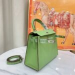 Hermes Kelly Haze Dark Green Silver Hardware - Bag - Image 6