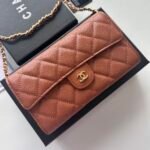 Chanel 23 Wallet on Chain- Brown Bag - Image 11