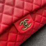 CHANEL 17C Large Airport Bag Maxi Red Gold - Image 6