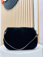 Louis Vuitton Sunset Black Woolen Leather Bag - Image 4