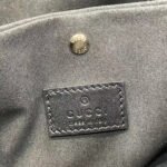 Gucci GG Emblem Small Bucket Bag GG Print Embossed Leather - Black - Image 13