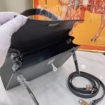 Hermes Kelly Haze Black Silver Hardware - Bag - Image 6