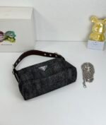 Prada Re-edition 2005 Crossbody Mini Bag Black Denim - Bag - Image 6