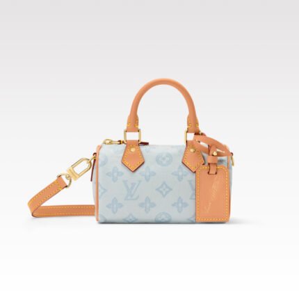Louis Vuitton LV Nano Speedy Bandoulière Monogram Origine Bleu Courrier - Bag