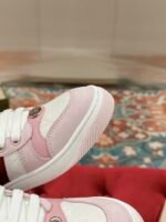Gucci Screener trainer with Web Pink and White Sneaker - Shoes - Image 6