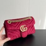 Gucci GG Marmont Velvet Collection - Deep Red Bag - Image 5