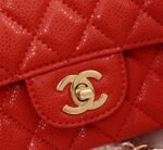 Chanel Classic Double Flap Bag Red Caviar Golden Hardware - Bag - Image 7