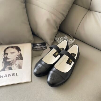 CHANEL CRUISE 2024/25 MARYJANES Lambskin Black-Shoes
