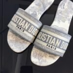 Christian Dior Toile De Jouy Dway Slides Light Grey - Shoes - Image 8